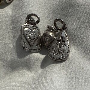 Brighton Silver Heart/silver, Hope and Heart Charms